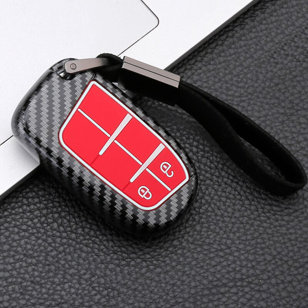 ABS+Silicon Car Key Case Cover Holder For Jeep Renegade Grand 1500 Cherokee  Chrysler 200 300 Dodge Journey Charger Fiat Freemont