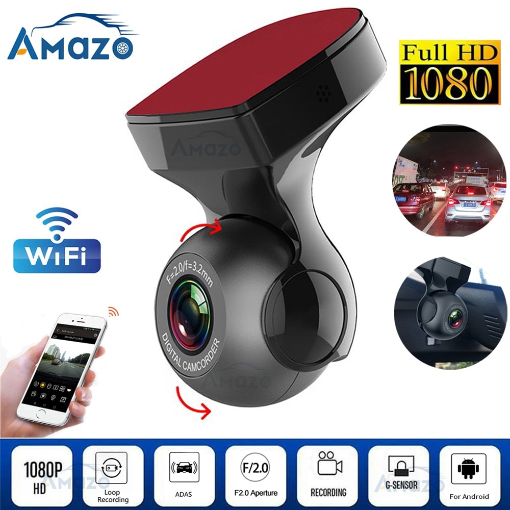 HD 1080P Wifi Dash Cam Car Dvr Dash Camera FHD Dvr Recorder Wifi  G-sensor Gps Mini dash Camera Night Registrator Recorder