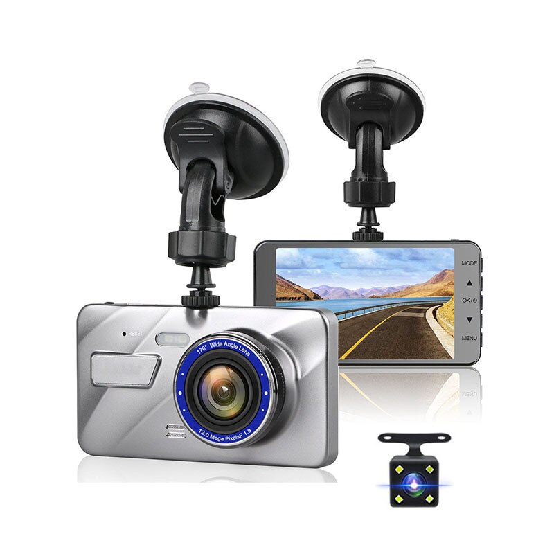 4 Inch Full HD 1080P Car DVR Camera Dual Lens Dash Cam IPS Screen Driving Video Recorder Dashcam Auto Registrator