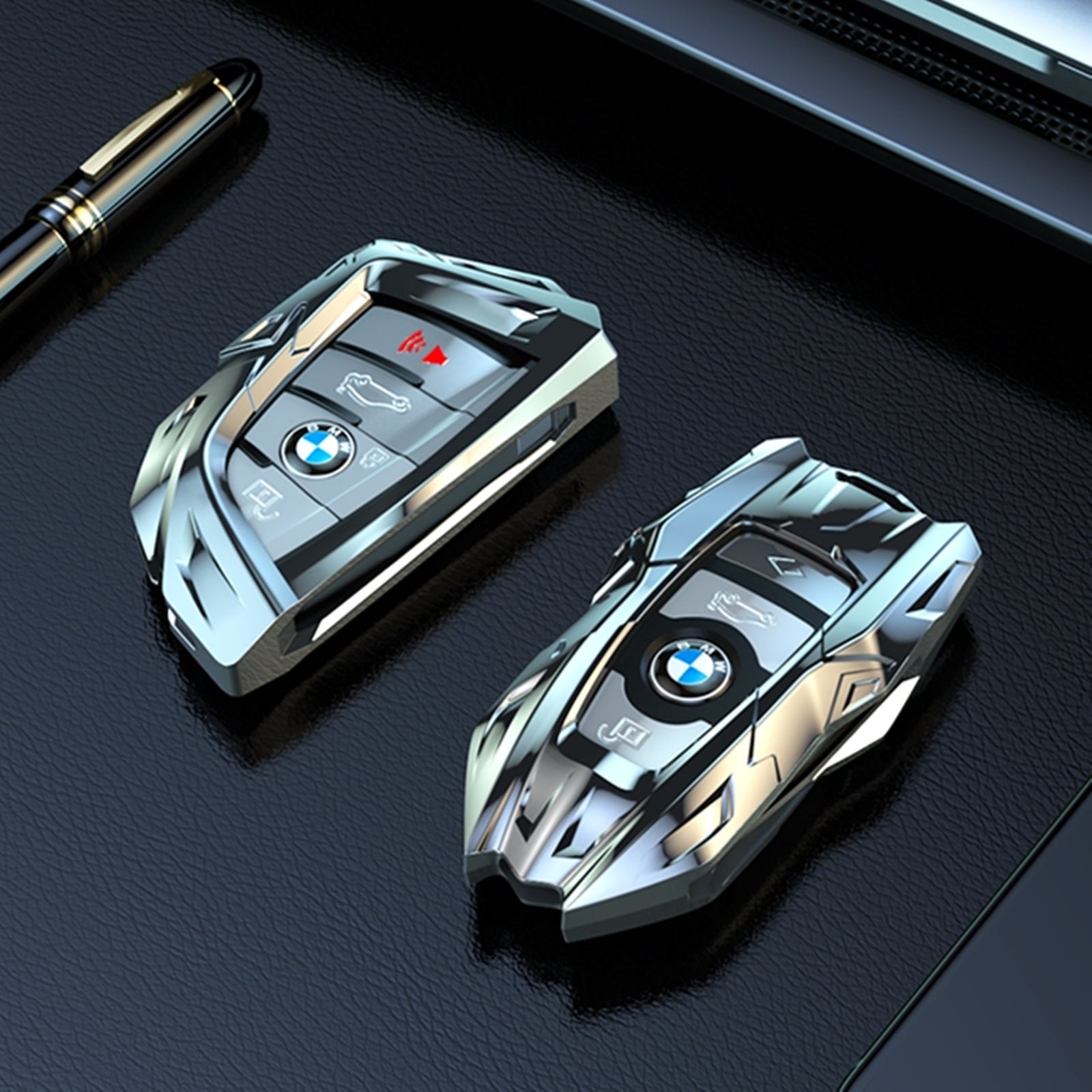 Fit for BMW Key Cover X1 X3 X4 X5 X6 X7 Series Car 320li Shell New Three Series Blade Metal Fob Case