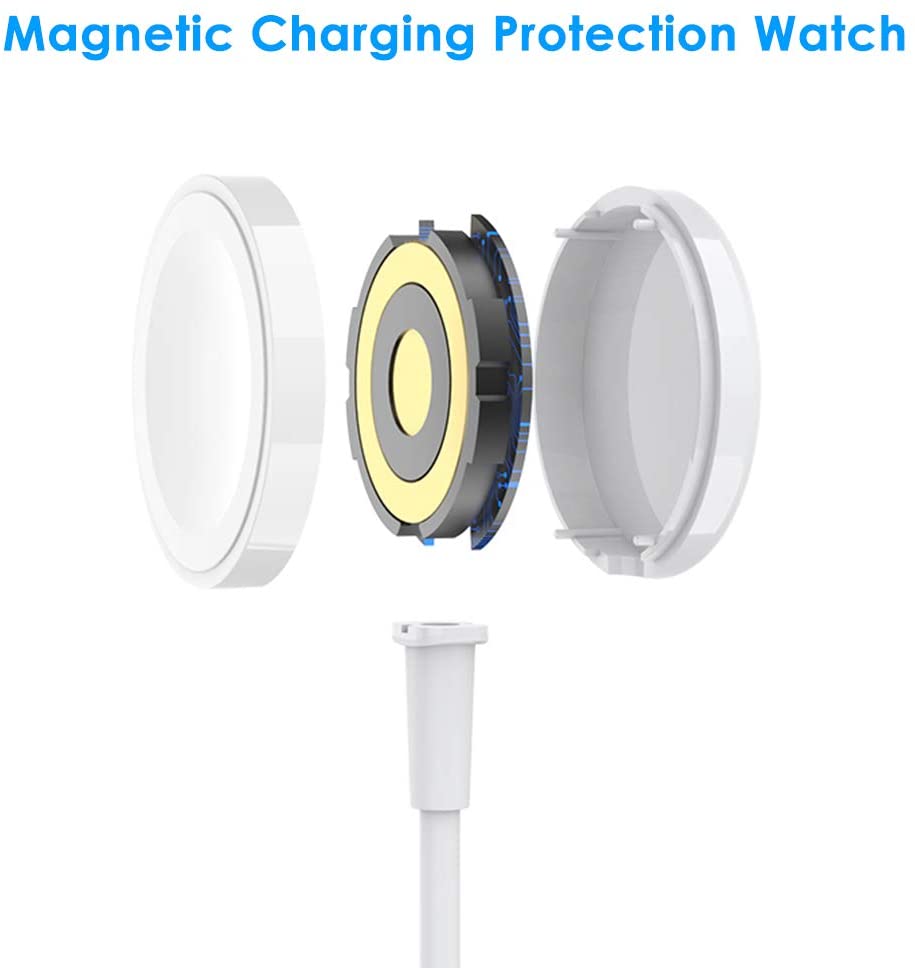 Watch Charger for Apple Watch, Portable Universal Wireless Magnetic Charger Charging Cable Supports 7.5W Fast Charging, Suitable for Apple Watch Series 6/SE/5/4/3/2/1