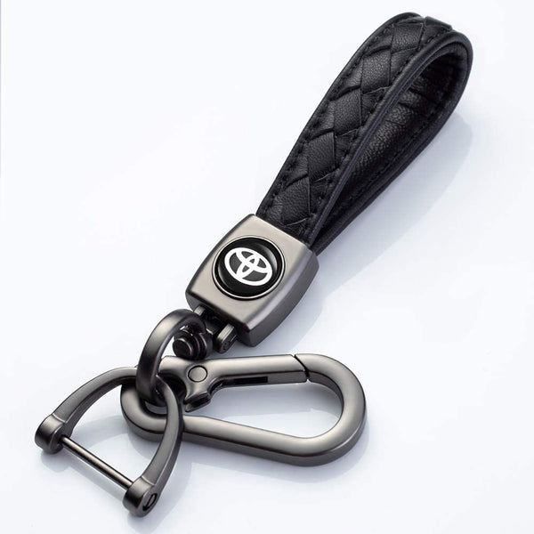 Genuine Leather Car Logo Keychain for BMW