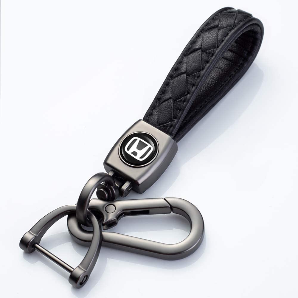 Genuine Leather Car Logo Keychain for BMW