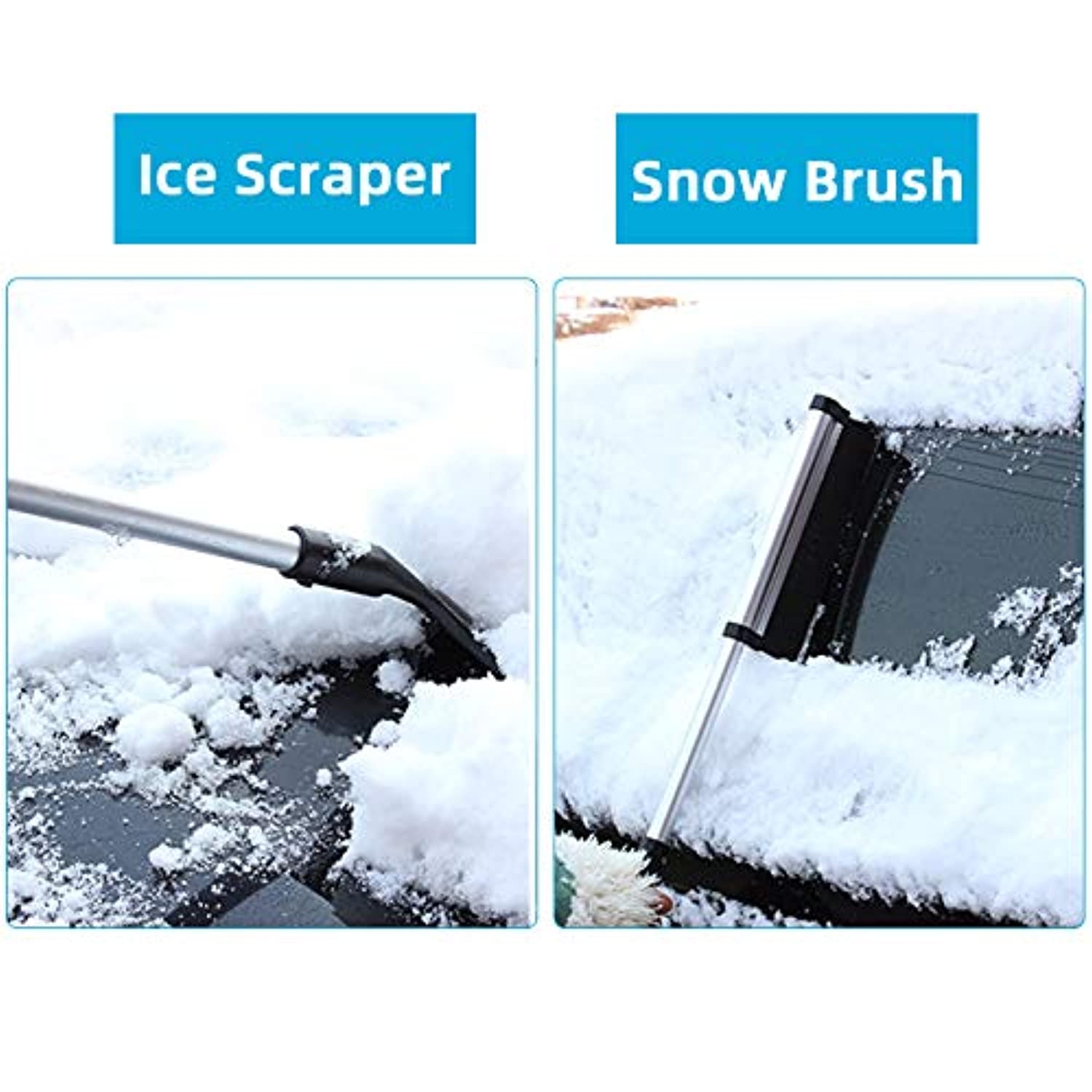 Retractable Snow Brush Ice Scraper for Car with Brush & Metal Grip, Ex –  icarscars - Your Preferred Auto Parts