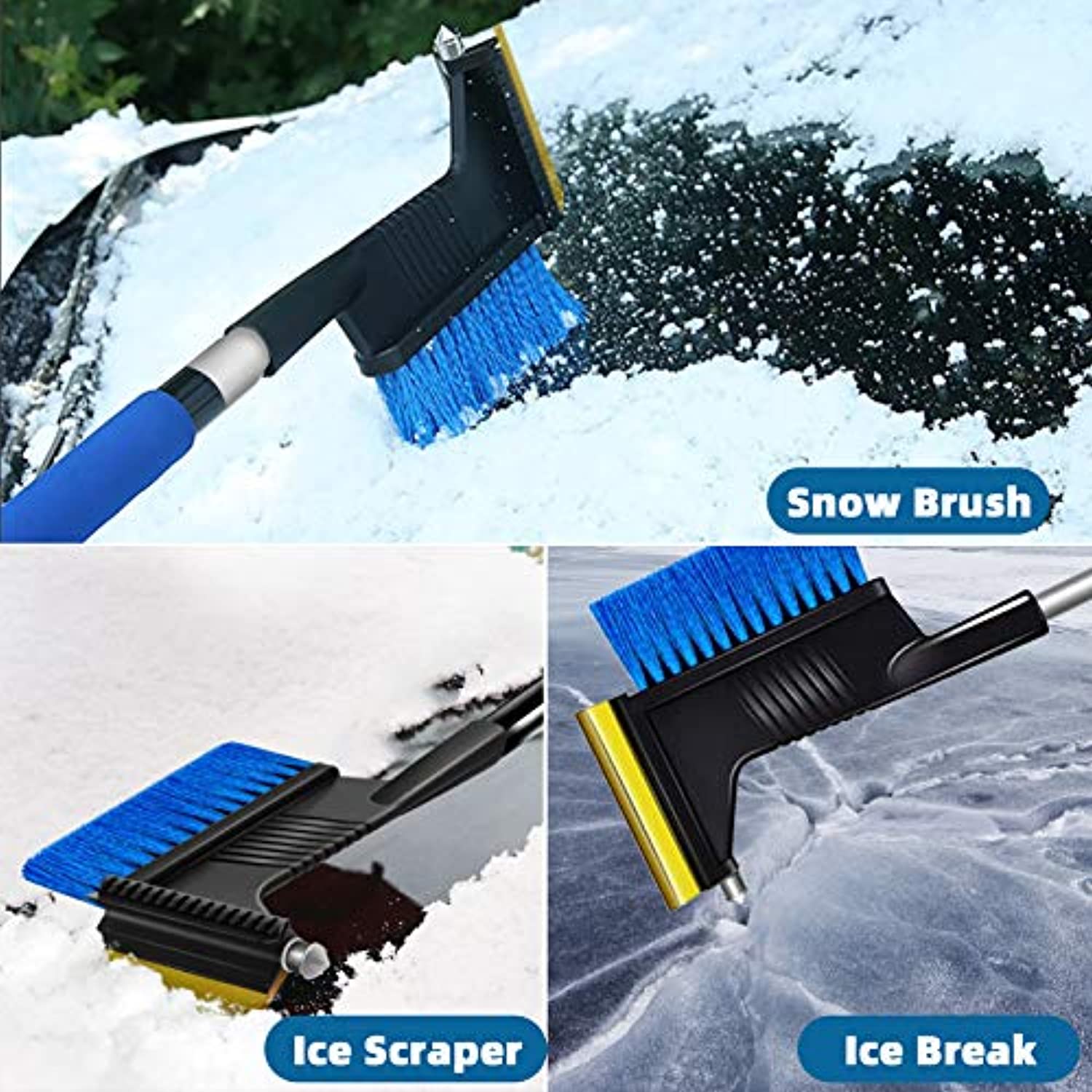 best 3-in-1 Extendable snow removal ice scrapers snow brush for car trucks