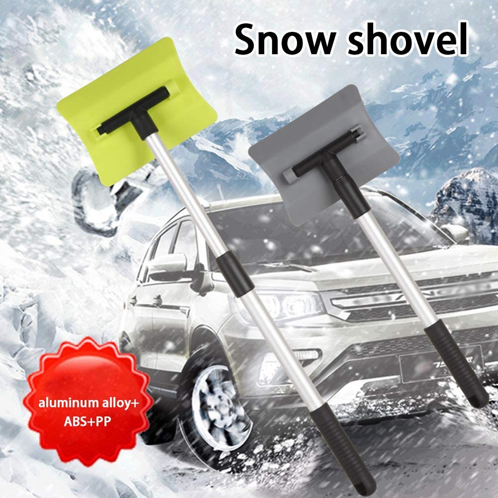 Telescopic Aluminum Alloy Rod Snow Shovel,180 Degree Rotation Design of Snow Removal Shovel for Vehicle