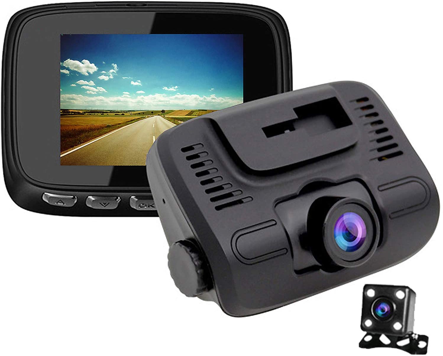 Dash Cam Driving Recorder 140°Wide Angle Lens Discreet Design Video Recorder with G-Sensor, Loop Recording, Motion Detection,Parking Monitoring