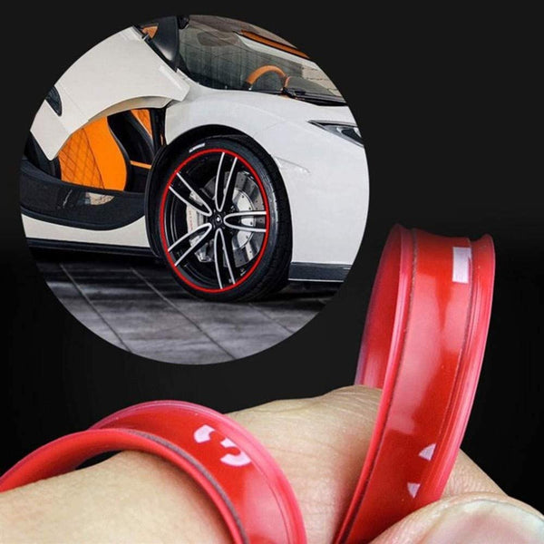 8M Car Wheel Rims Protectors, Wheel Hub Stickers Strip Protector Rubber Seal Protector Car Tire Decorative Trim Rim for Cars Boats