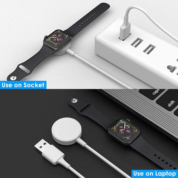 Watch Charger for Apple Watch, Portable Universal Wireless Magnetic Charger Charging Cable Supports 7.5W Fast Charging, Suitable for Apple Watch Series 6/SE/5/4/3/2/1