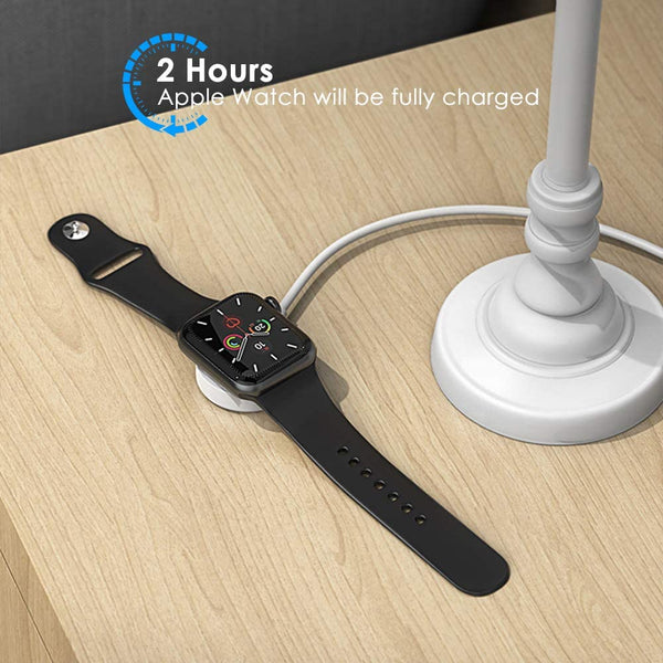 Watch Charger for Apple Watch, Portable Universal Wireless Magnetic Charger Charging Cable Supports 7.5W Fast Charging, Suitable for Apple Watch Series 6/SE/5/4/3/2/1