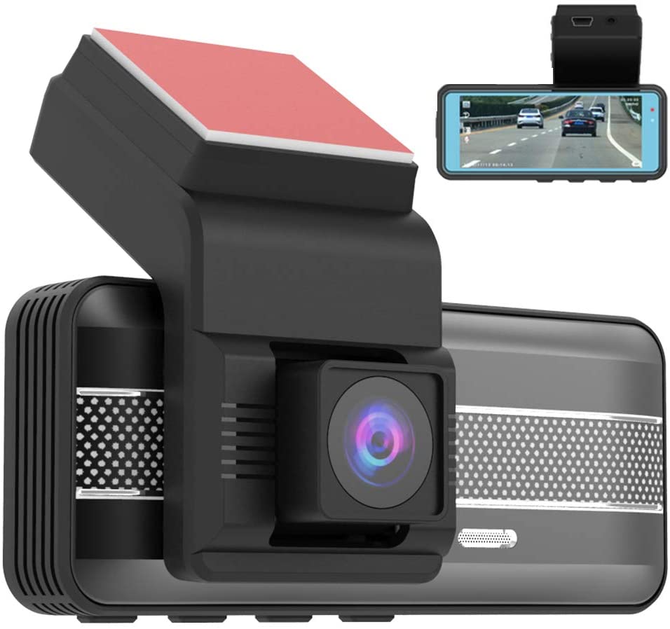 Dash Cam 1080P FHD DVR Car Driving Recorder 3" LCD Screen 170°Wide Angle G-Sensor, WDR, Parking Monitor, Loop Recording, Motion Detection