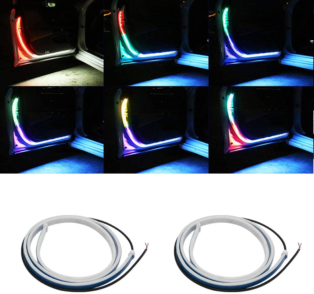 4pcs Front Rear 47Inch 120cm Car Door Warning Led Strip Light – icarscars -  Your Preferred Auto Parts