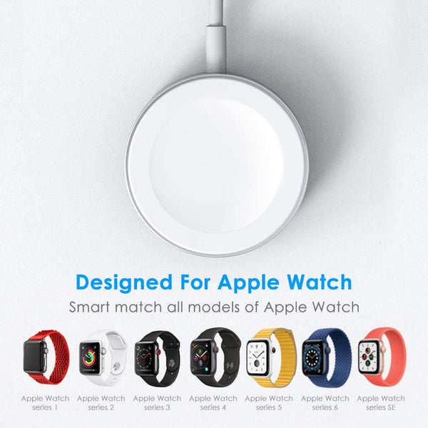 Watch Charger for Apple Watch, Portable Universal Wireless Magnetic Charger Charging Cable Supports 7.5W Fast Charging, Suitable for Apple Watch Series 6/SE/5/4/3/2/1