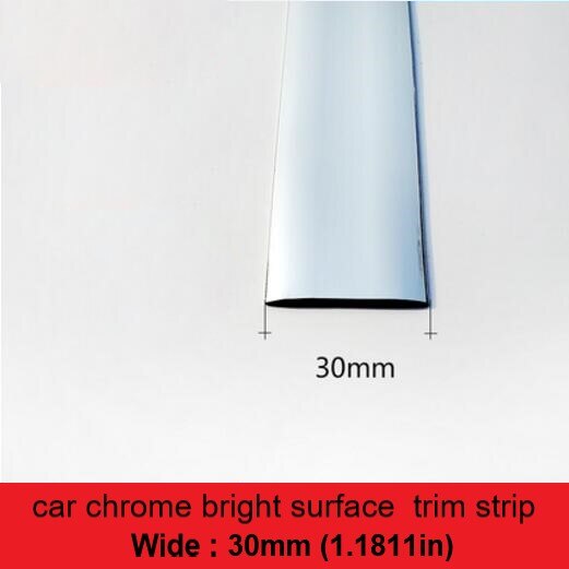 6M Bright Black Chrome-Plated Silver-Plated Car Window Trim Strips Thick PVC Material Prevent The Body Auto Accessories