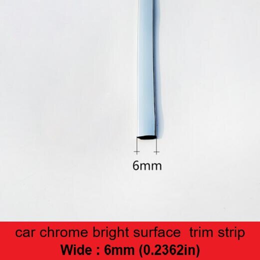 6M Bright Black Chrome-Plated Silver-Plated Car Window Trim Strips Thick PVC Material Prevent The Body Auto Accessories