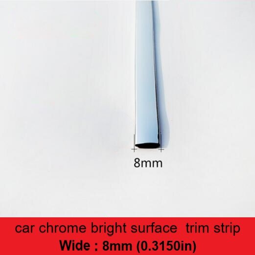 6M Bright Black Chrome-Plated Silver-Plated Car Window Trim Strips Thick PVC Material Prevent The Body Auto Accessories