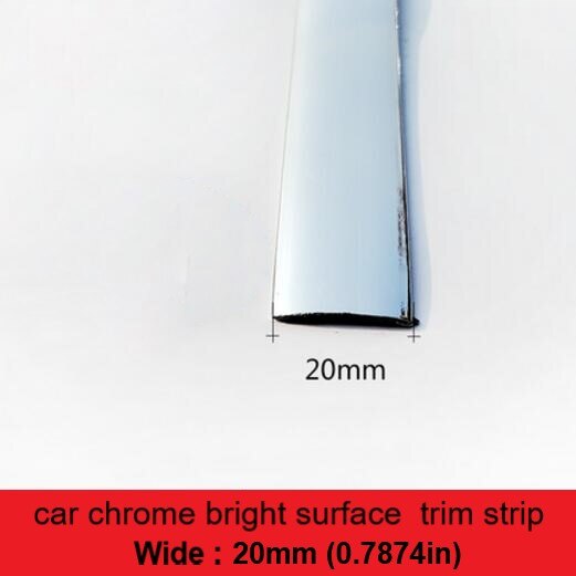 6M Bright Black Chrome-Plated Silver-Plated Car Window Trim Strips Thick PVC Material Prevent The Body Auto Accessories