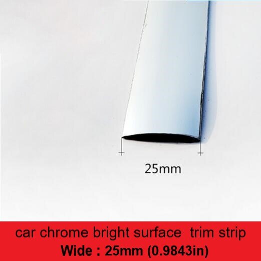 6M Bright Black Chrome-Plated Silver-Plated Car Window Trim Strips Thick PVC Material Prevent The Body Auto Accessories