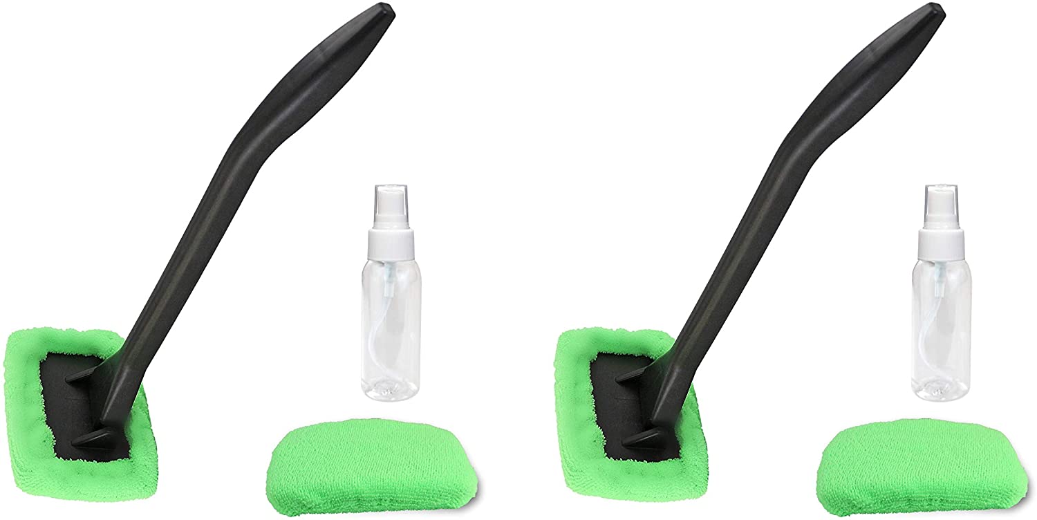 Windshield Cleaner (2 Pack) with 4 Micro Fiber Bonnets, 2 – icarscars -  Your Preferred Auto Parts