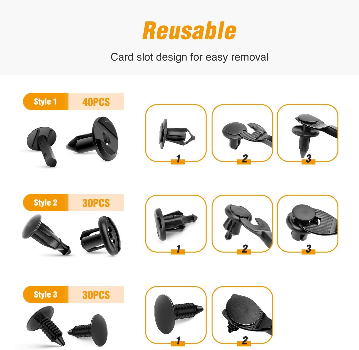 Universal Plastic Fender Clips