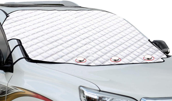Windshield Snow Ice Cover Winter Frost Cover for Car Wind-Proof Magnetic Edge Keeps Ice Snow Frost Off Fits Most Vehicle