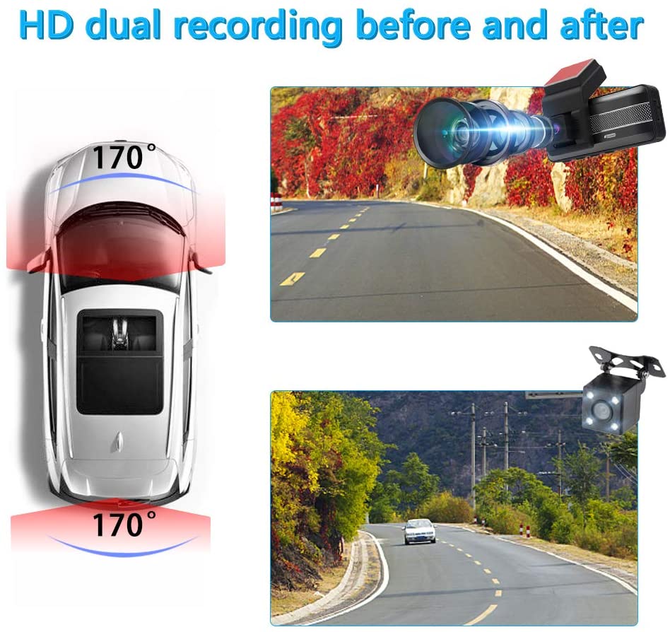 Drive Recorder Dash Cam 1080P FHD DVR Car Driving Recorder 3