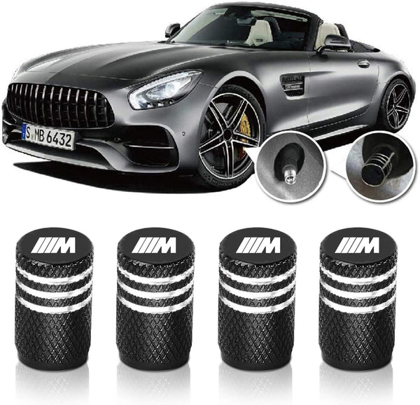 Car Tire Air Valve Caps,Wheel Tyre Dust Stems Cover with Logo Universal fit for Cars, SUV, Truck, Motorcycles 4 Pieces