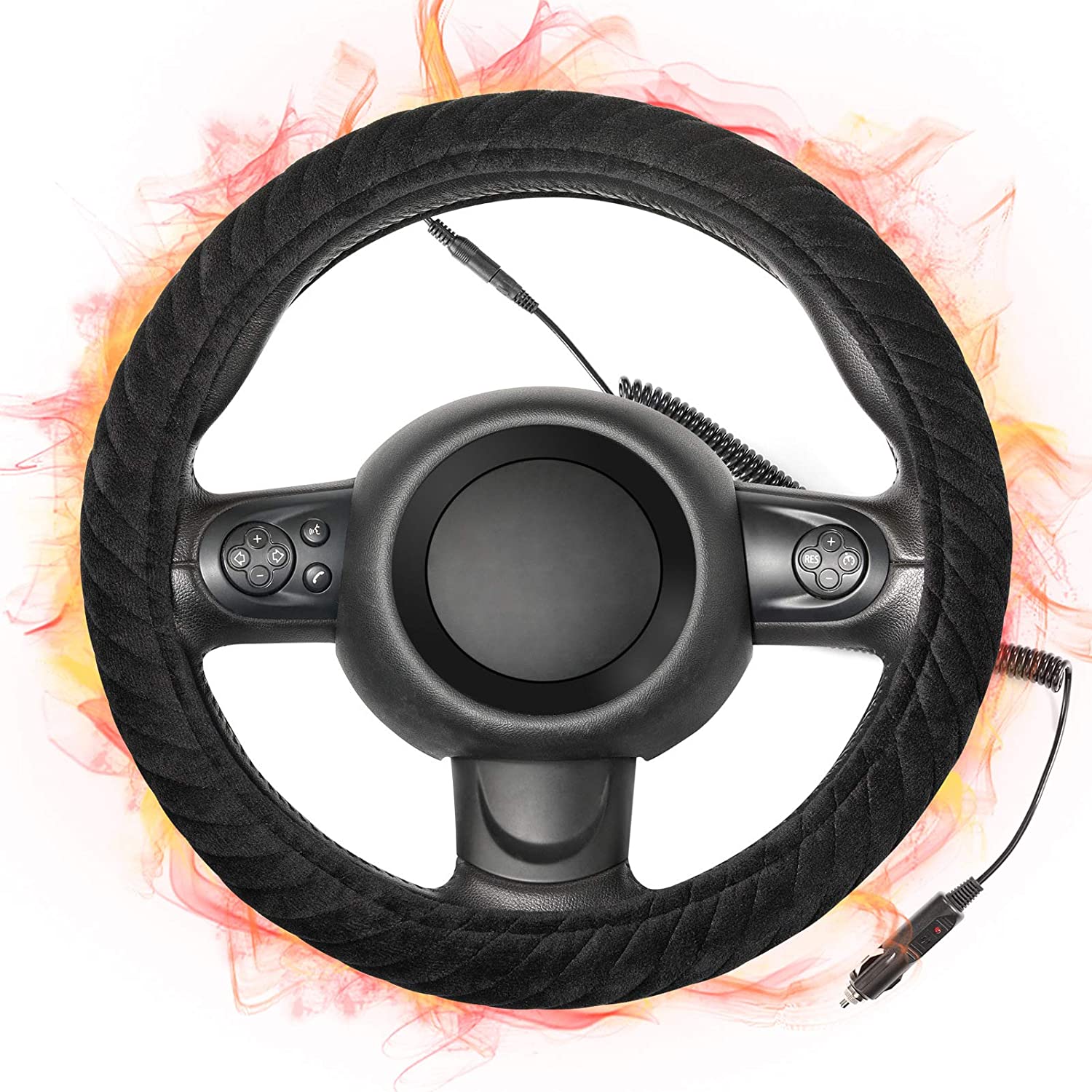 Direct Heated Steering Wheel Cover for Standard-Size