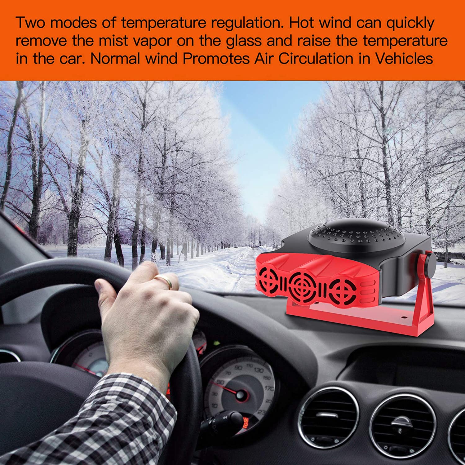 Car Heater,12v Auto Heater Fan,Fast Heating Car Windshield Defrost Defogger