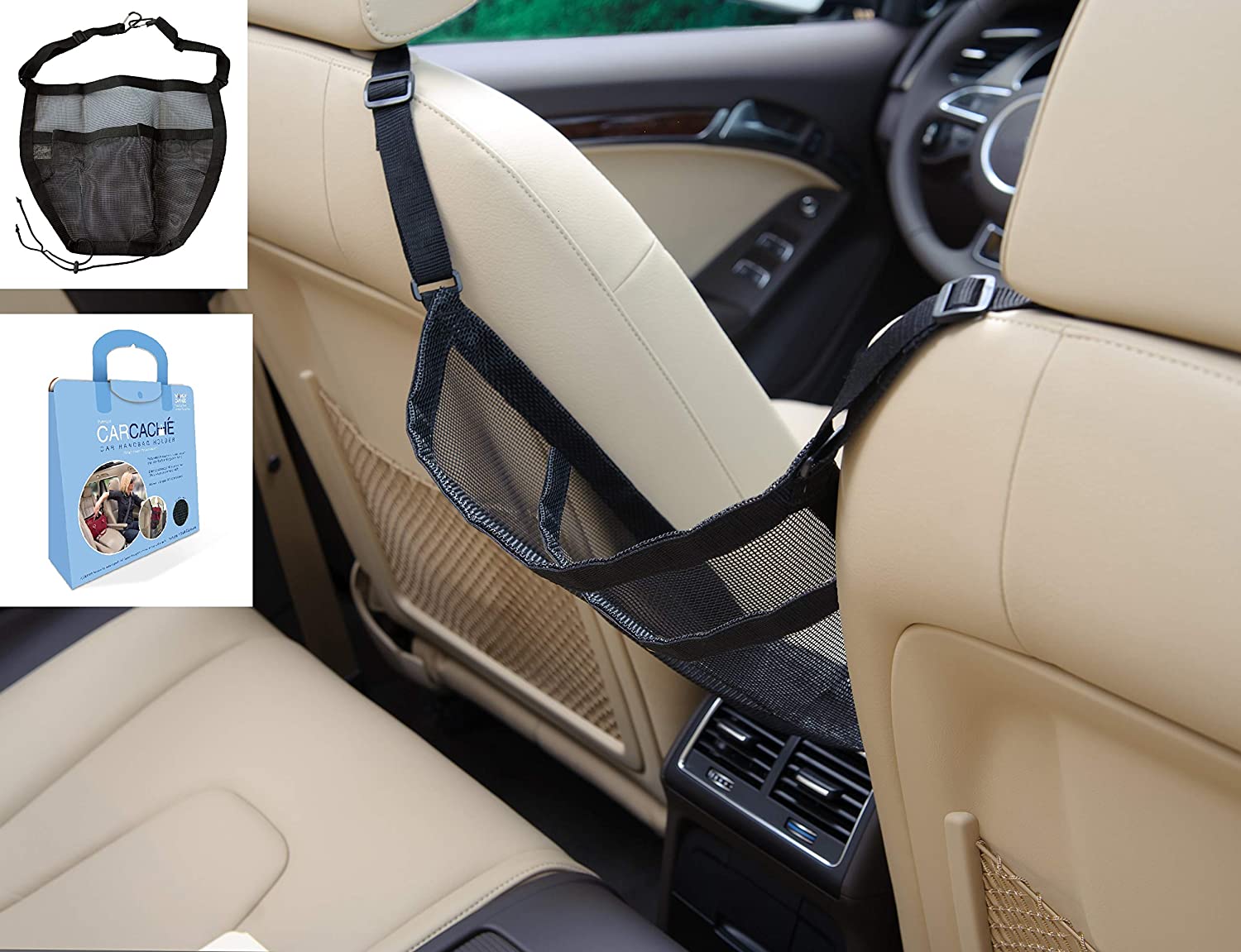 Car Seat Back Storage Bag Seats Hanging Net Pocket Handbag - Temu