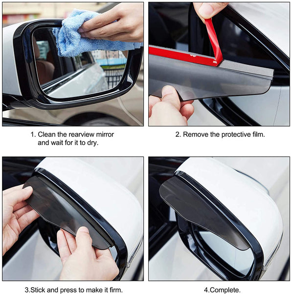 2Pcs  Thicken Rear View Side Mirror Rain Eyebrow for Cars SUV Truck Rear View Mirror Cover Accessories