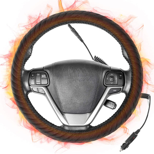 Direct Heated Steering Wheel Cover for Standard-Size