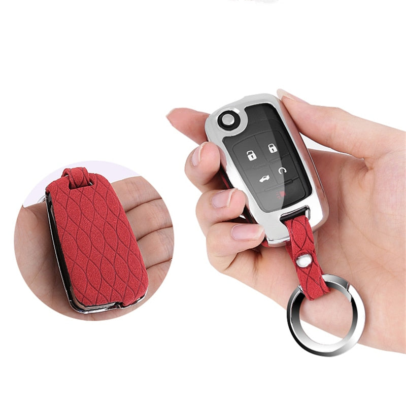Artificial Leather Zinc alloy Car Flip Folding Key Case Cover For Buick Chevrolet Cruze Opel Vauxhall Mokka Encore Accessories