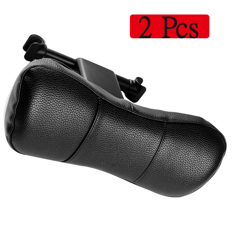 Car Neck Pillow Adjustable PU Leather Headrest 3D Memory Foam Head Rest Seat Cushion Cover Car Neck Rest Auto Accessories