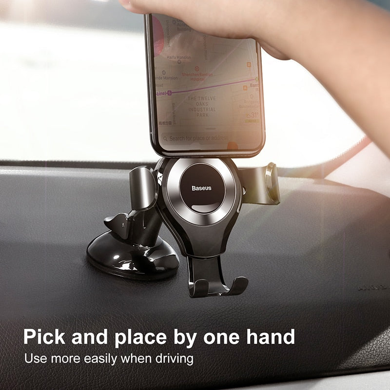 Gravity Car Phone Holder For iPhone 11 Pro Max Samsung Suction Cup Car Holder For Phone in Car Mobile Phone Holder Stand