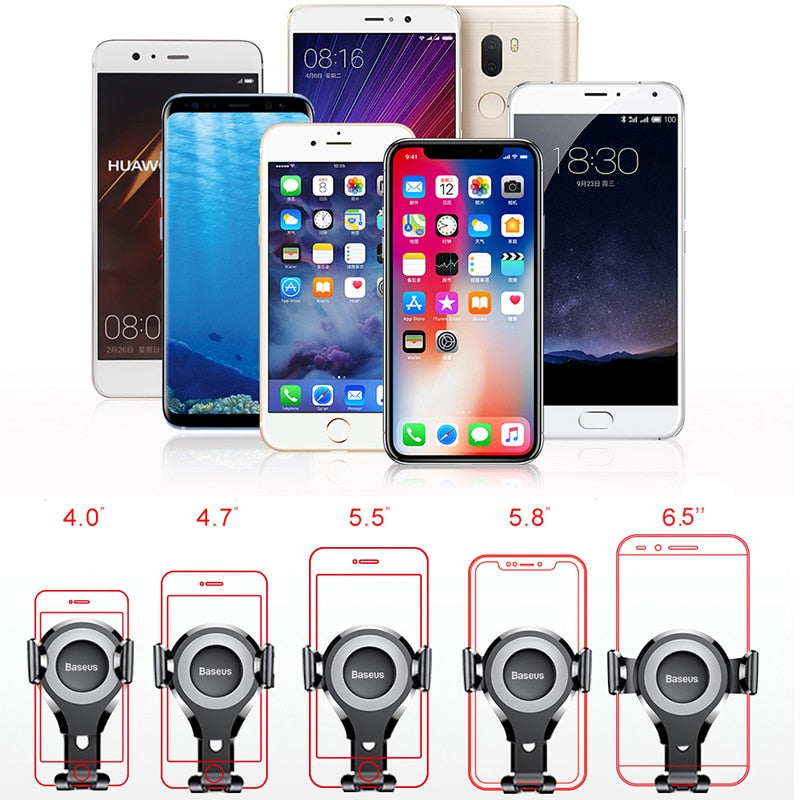 Gravity Car Phone Holder For iPhone 11 Pro Max Samsung Suction Cup Car Holder For Phone in Car Mobile Phone Holder Stand