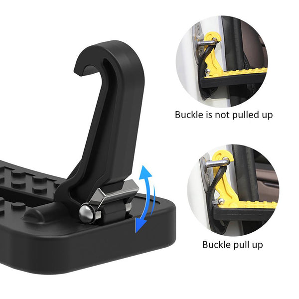 Foldable Car Door Step Auxiliary Pedal Aluminum Alloy Auto Latch Hook Foot  Pedal Vehicle Roof Rack Step With Safety Hammer - Pedals - AliExpress