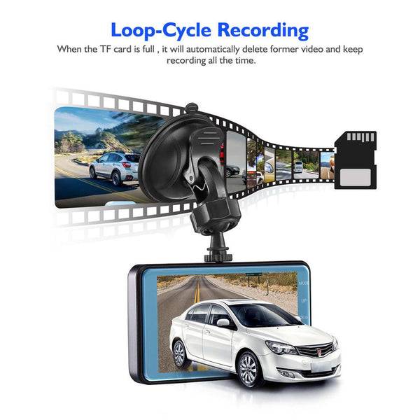 Full HD 1080P 4" IPS Car DVR Vehicle Dashboard Camera with Infrared Night Vision Video Recorder G-Sensor USB Dash Cam Car DVRs