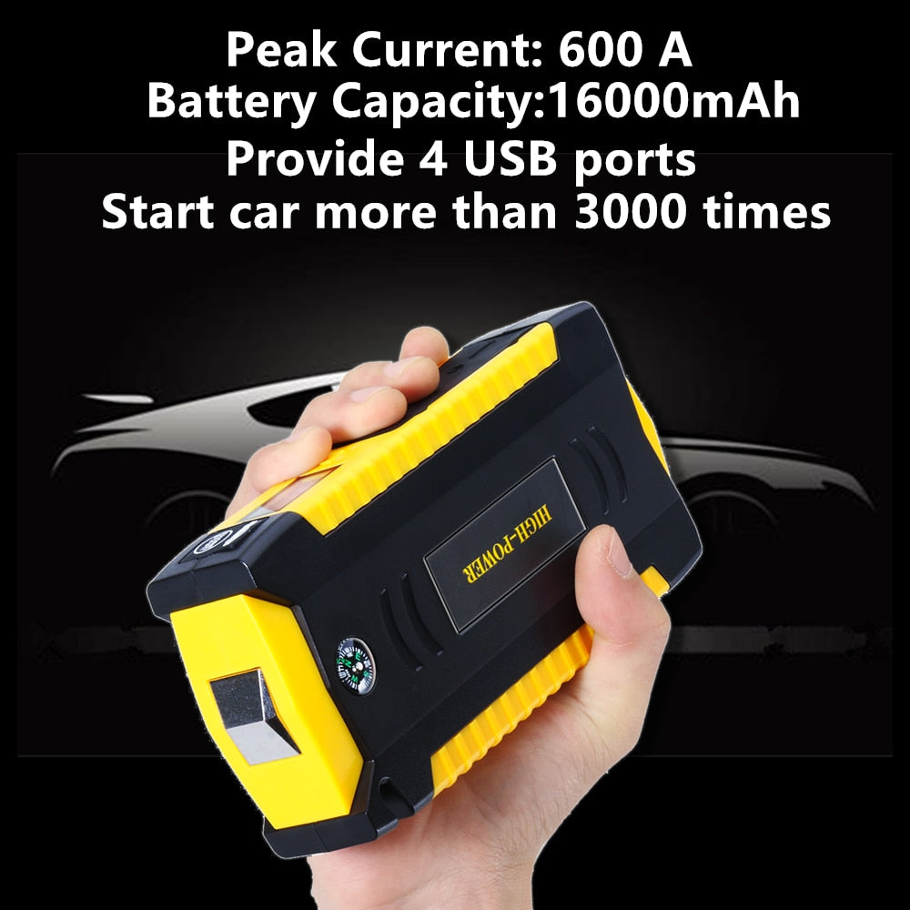 69800mAh 12V Car Jump Starter Portable USB Power Bank Battery Booster Clamp  600A
