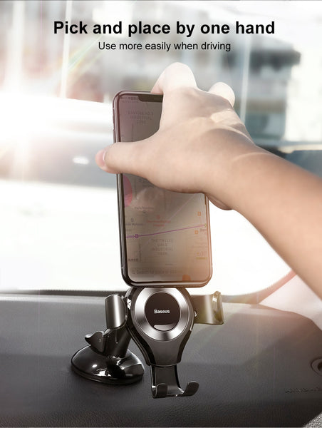 Gravity Car Phone Holder For iPhone 11 Pro Max Samsung Suction Cup Car Holder For Phone in Car Mobile Phone Holder Stand