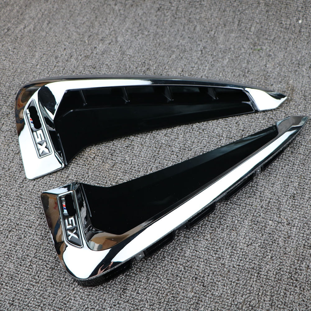Shark Gills 3D Stickers Side Fender Vent Decoration Car-Styling Auto Accessories For BMW Xdrive Emblem Logo X5 F15 X5M F85 LOGO