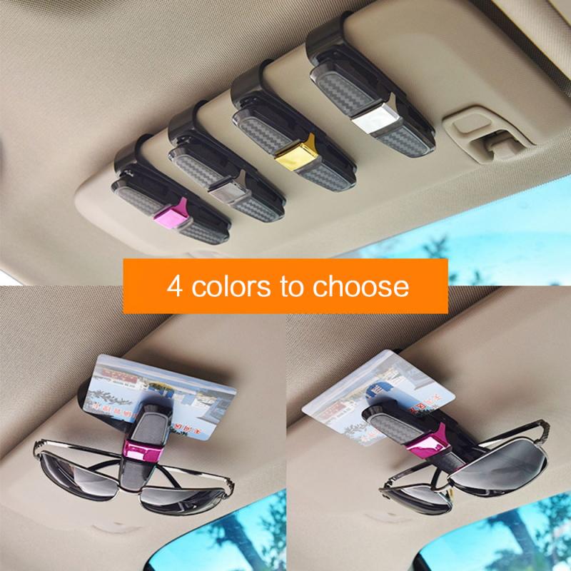 Universal Car Auto Sun Visor Sunglasses Clip Portable Car Glasses Cases Ticket Card Clamp Car Accessories